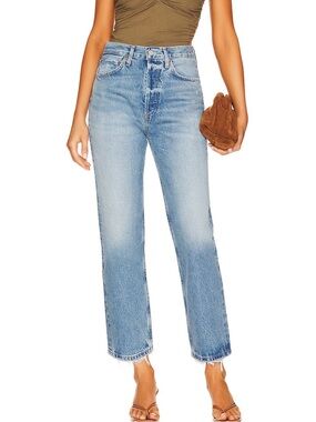 AGOLDE DENIM RILEY HIGH RATE SE STRAIGHT CROP JEANS SZ28 NWT COLOR CURIO